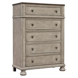 Ashley Furniture Ashley SM Falkhurst Wood 5-Drawer Chest, Beige