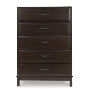 Ashley Furniture Vanmore Wood Chest w/5 Drawers, Dark Brown