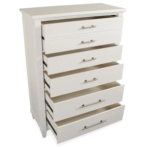 Magnussen SM Lola Bay Wood Chest w/5 Drawers, Seagull White