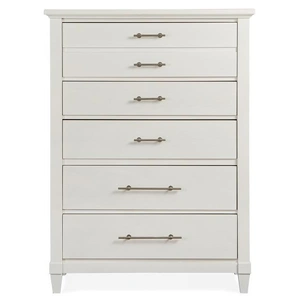 Magnussen SM Lola Bay Wood Chest w/5 Drawers, Seagull White