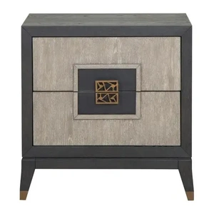 Magnussen SM Ryker Wood Nightstand w/2 Drawers, Coventry Grey
