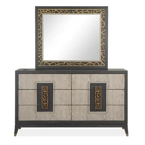 Magnussen SM Ryker Wood Double Dresser w/6 Drawers, Coventry Grey