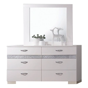 ACME Naima II Wood/Wood Veneer Dresser, White