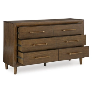 Ashley Furniture Lyncott Wood Double Dresser w/6 Drawers, Brown