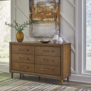 Ashley Furniture Lyncott Wood Double Dresser w/6 Drawers, Brown