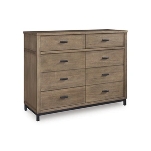 Ashley Furniture Tomtyn Wood Double Dresser w/8 Drawers in Light Brown