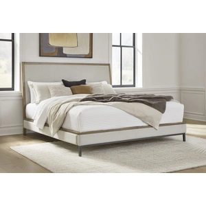 Ashley Furniture Tomtyn Upholstered Platform Bed, Light Brown