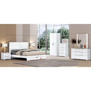 Pantek Furniture B630 Storage Platform Bedroom Set with LED Light