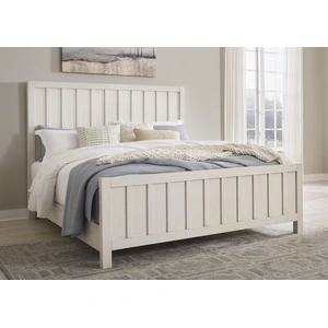 Ashley Furniture SM Shaybrock Wood Panel Bed, Antique White
