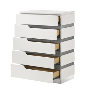 New Classic Furniture SM Paradox Gloss Laminate Chest w/5 Drawers