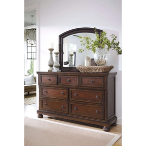 Ashley Furniture Ashley SM Porter Wood Sleigh Storage Bedroom Set, Rustic Brown