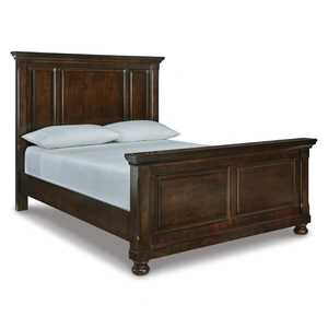 Ashley Furniture Ashley SM Porter Wood Panel Bedroom Set, Rustic Brown