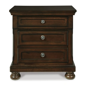 Ashley Furniture Ashley SM Porter Wood 2-Drawer Nightstand, Rustic Brown