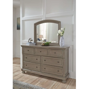 Ashley Furniture SM Lettner Wood Storage Panel Bedroom Set, Burnished Light Gray