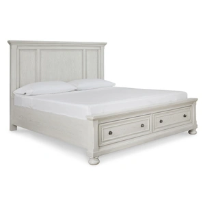 Ashley Furniture Robbinsdale Wood Veneer Panel Bed Storage, Antique White