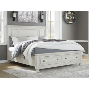 Ashley Furniture Robbinsdale Wood Veneer Panel Bed Storage, Antique White