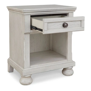 Ashley Furniture Robbinsdale 1-Drawer Wood Veneer Nightstand, White