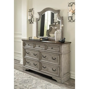 Ashley Furniture Ashley SM Lodenbay Wood Bedroom Mirror, Antique Gray
