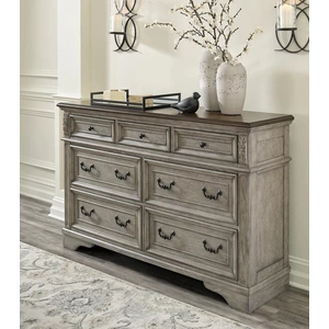 Ashley Furniture Ashley SM Lodenbay Wood Dresser w/7 Drawers, Antique Gray
