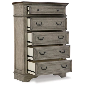 Ashley Furniture Ashley SM Lodenbay Wood Chest w/5 Drawers, Antique Gray