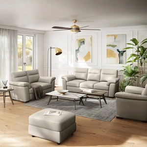 Natuzzi Editions Brivido Fabric/Leather Living Room Set
