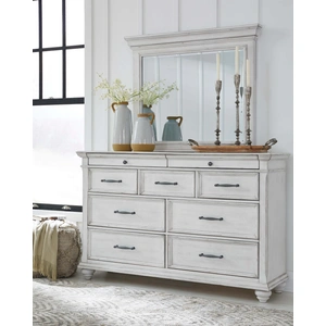 Ashley Furniture Ashley SM Kanwyn Wood Panel Bedroom Set, Whitewash