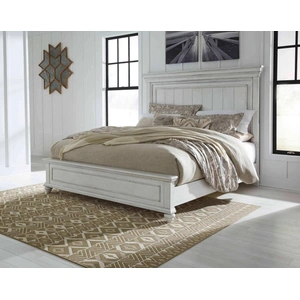 Ashley Furniture Ashley SM Kanwyn Wood Panel Bed, Whitewash