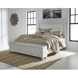 Ashley Furniture Ashley SM Kanwyn Wood Storage Panel Bed, Whitewash
