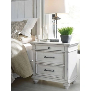 Ashley Furniture Ashley SM Kanwyn Wood Panel Bedroom Set, Whitewash