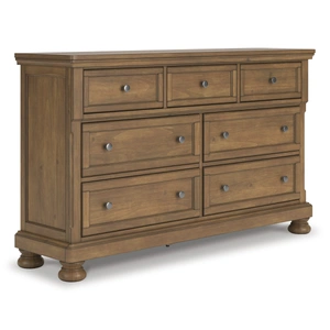 Ashley Furniture Feddinger Wood Dresser w/7 Drawers in Medium Brown