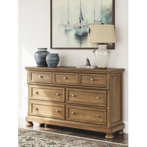 Ashley Furniture Feddinger Wood Dresser w/7 Drawers in Medium Brown