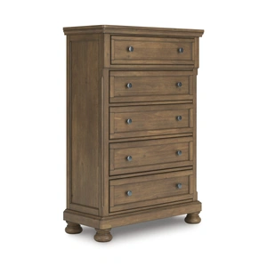 Ashley Furniture Feddinger Wood Chest w/5 Drawers, Medium Brown