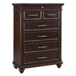 Ashley Furniture Ashley SM Brynhurst Wood 7-Drawer Chest, Dark Brown