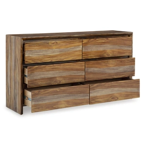 Ashley Furniture Dressonni Wood Double Dresser w/6 Drawers, Brown