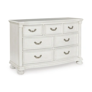 Ashley Furniture Montelaine Wood Dresser w/7 Drawers, Antique White