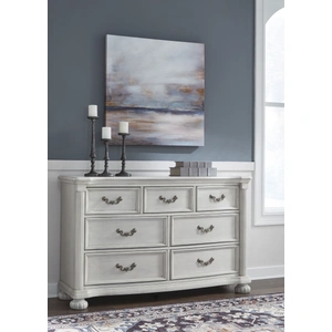 Ashley Furniture Montelaine Wood Dresser w/7 Drawers, Antique White