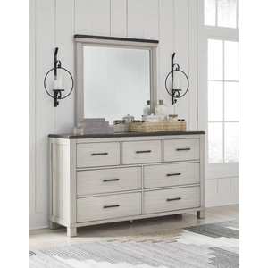 Ashley Furniture Darborn Wood Veneer Mirror, Gray/Brown