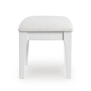 Ashley Furniture Chalanna Vanity Stool, White