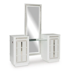 Ashley Furniture Chalanna Vanity Desk w/LED Light, White