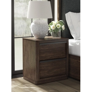 Ashley Furniture Dilenno Wood Nightstand w/2 Drawers, Dark Brown