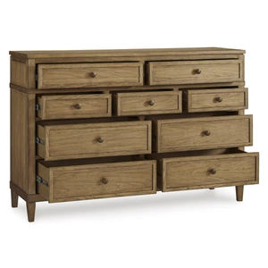 Ashley Furniture Sharlance Wood/Wood Veneer Dresser w/9 Drawers in Brown