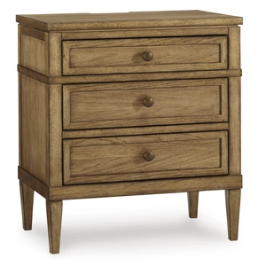 Ashley Furniture Sharlance Wood/Wood Veneer Night Stand w/3 Drawers, Brown