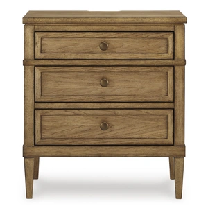 Ashley Furniture Sharlance Wood/Wood Veneer Night Stand w/3 Drawers, Brown