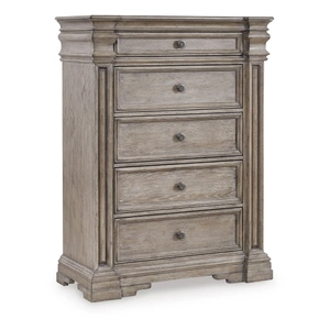 Ashley Furniture Blairhurst Wood Chest w/5 Drawers, Light Grayish Brown