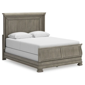 Ashley Furniture Lexorne Wood Sleigh Bed, Queen Size, Grey