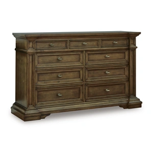 Ashley Furniture Frantanna Wood Dresser w/9 Drawers in Brown