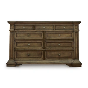 Ashley Furniture Frantanna Wood Dresser w/9 Drawers in Brown