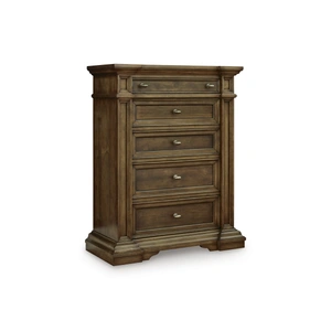 Ashley Furniture Frantanna Wood Chest w/5 Drawers, Brown
