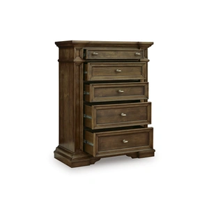 Ashley Furniture Frantanna Wood Chest w/5 Drawers, Brown