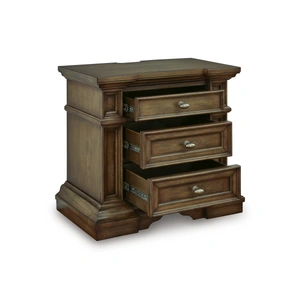 Ashley Furniture Frantanna Wood Night Stand w/3 Drawers, Brown
